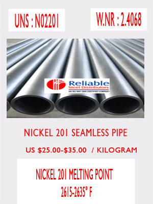 Nickel 201 pipe price